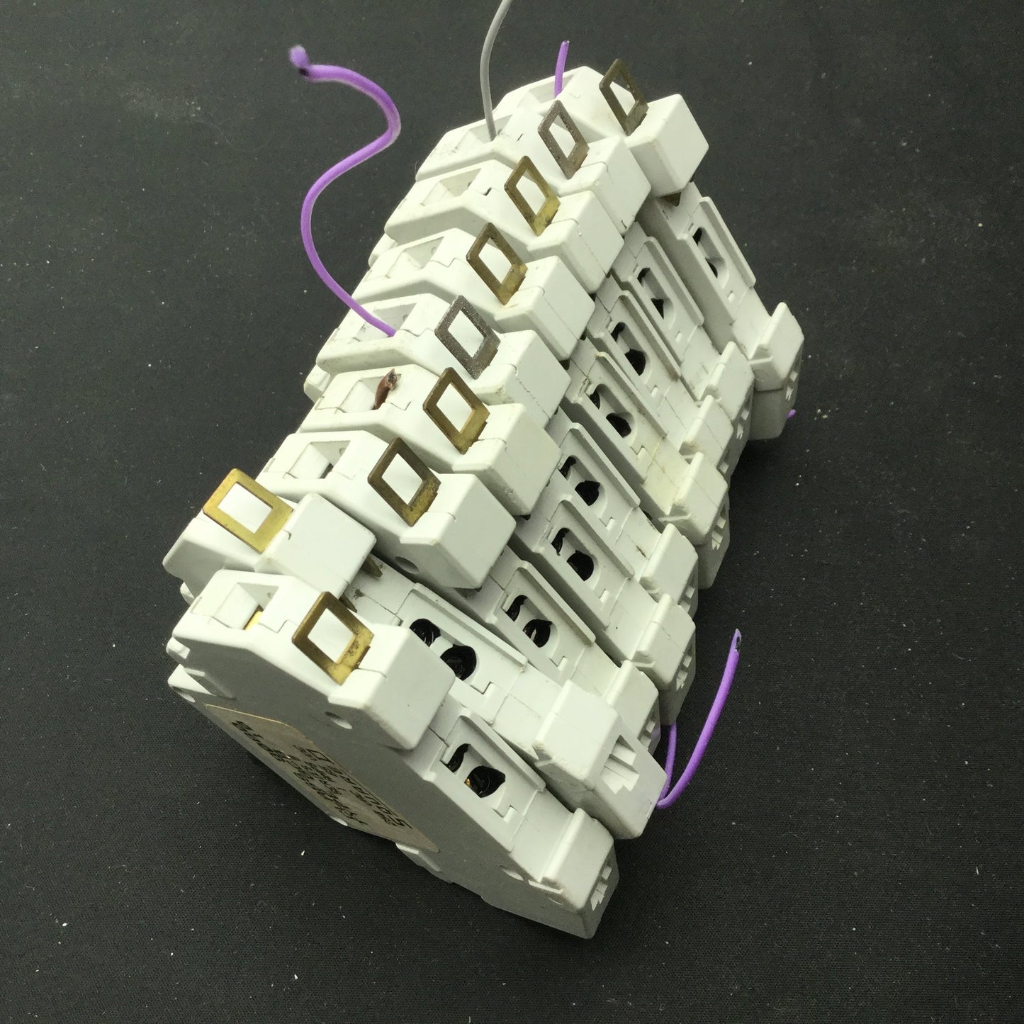 Used Lot of 9 Square D GCB10 Circuit Breakers, Series B, Rating: 1A 250VAC 65VDC