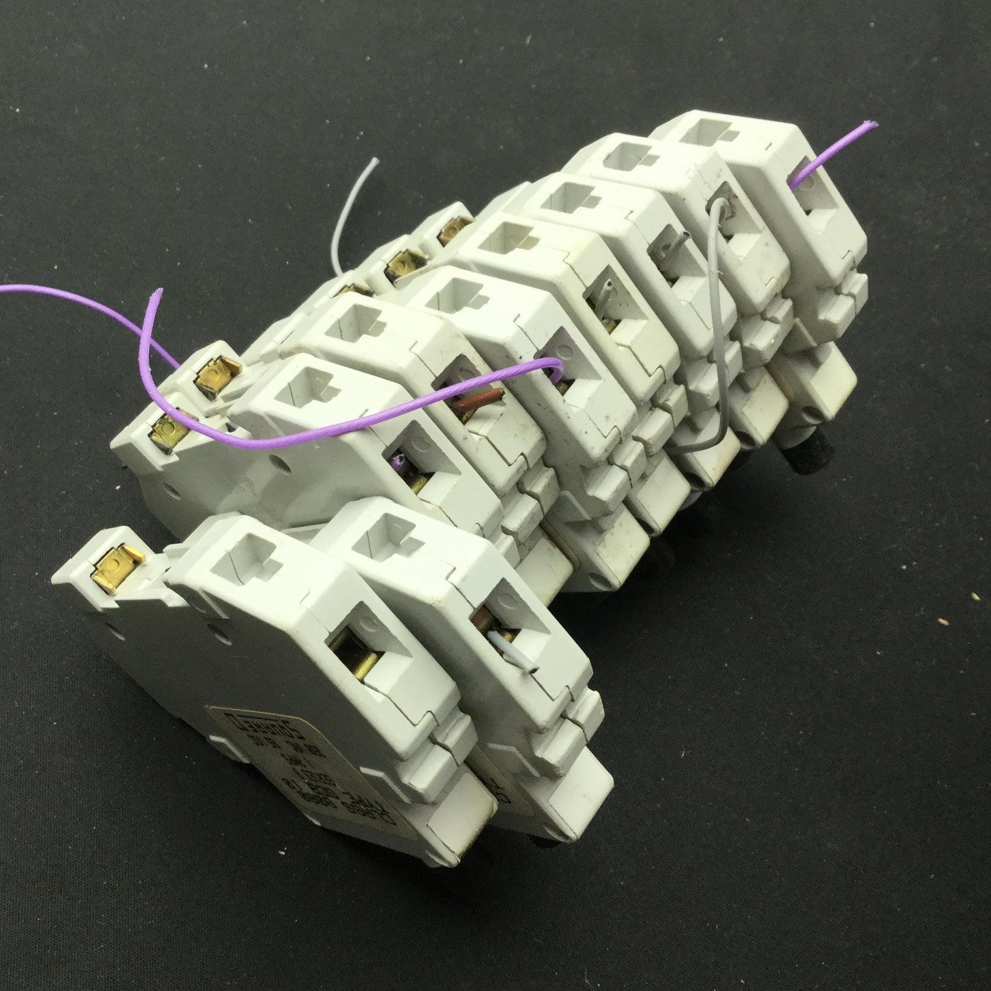 Used Lot of 9 Square D GCB10 Circuit Breakers, Series B, Rating: 1A 250VAC 65VDC