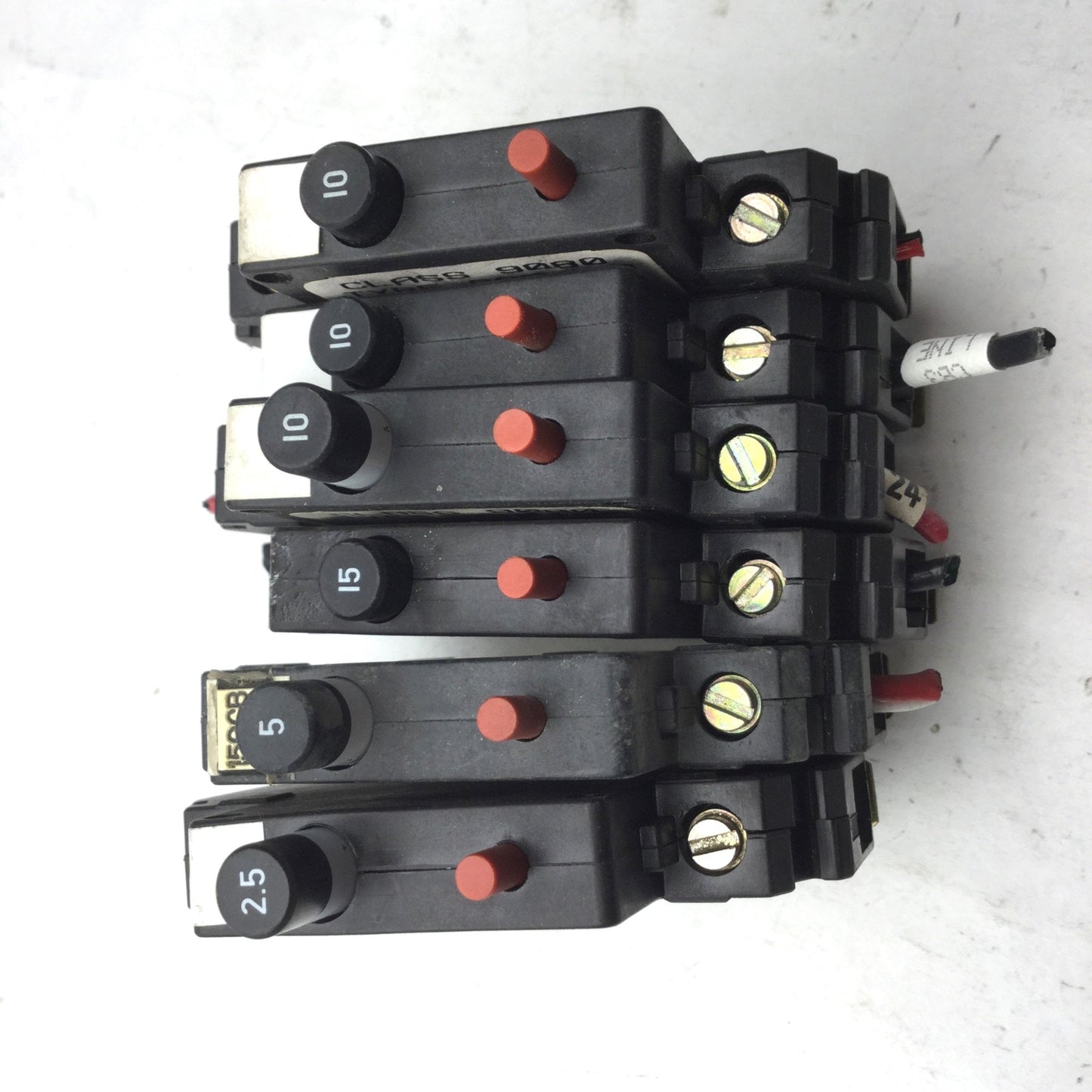 Used Lot of 6 Square D Series C Circuit Breakers, 3x GCB100, GCB150 GCB50, GCB25