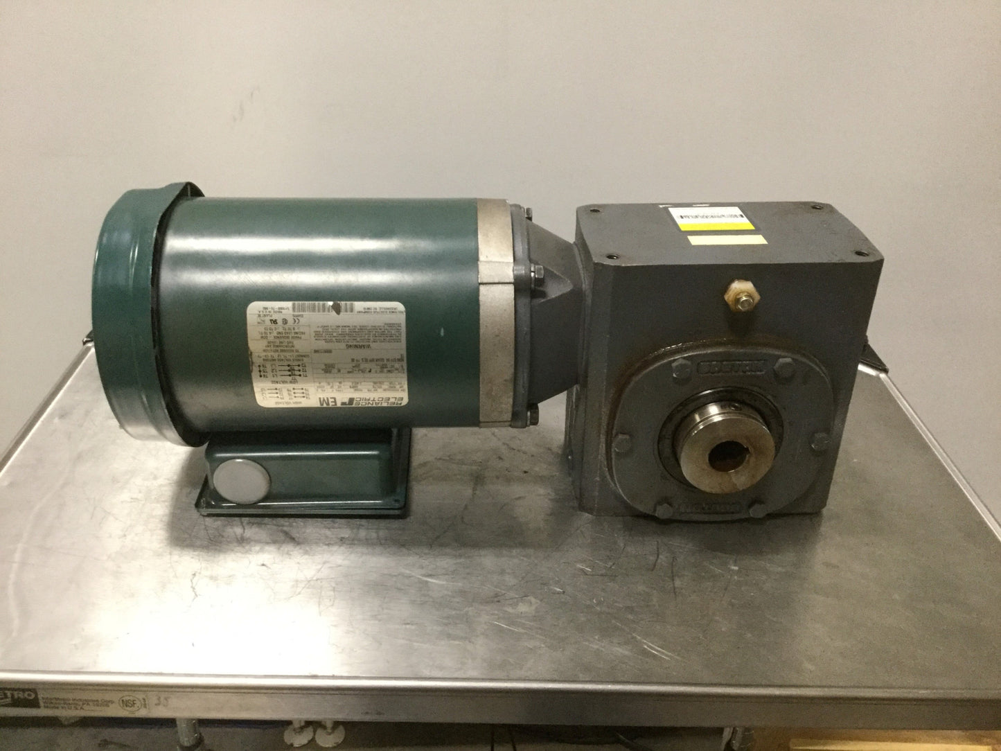 Used Boston Gear HF726-25SPV-B5-H1-P16 Right-Angle Gear, 56C, 25:1, P56X0363H Motor