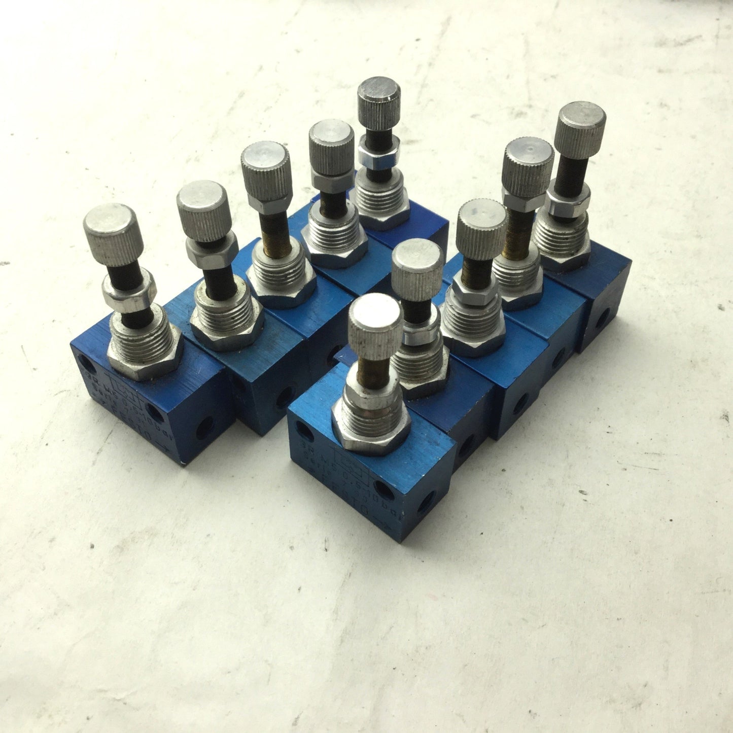 Used Lot of 10 Festo GR-M5 Flow Control Valves, Pressure Rating: 0.5-10bar, M5 Ports