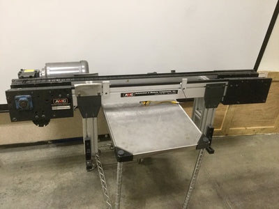 Used  AMC M0203806R060 Chain Conveyor 5' Long 6" Wide 230/460VAC 1.25ft/sec