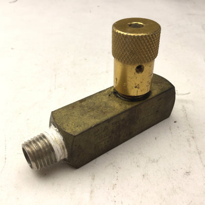 Used Deltrol EF 20 B Easy Read Brass Flow Control Valve, 1/4" NPT, 2000PSI, 6.0GPM