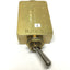 Used Clippard MJTV-5 Brass Toggle Switch Control Valve, 4-Way, 150psi, 1/8" NPT Ports