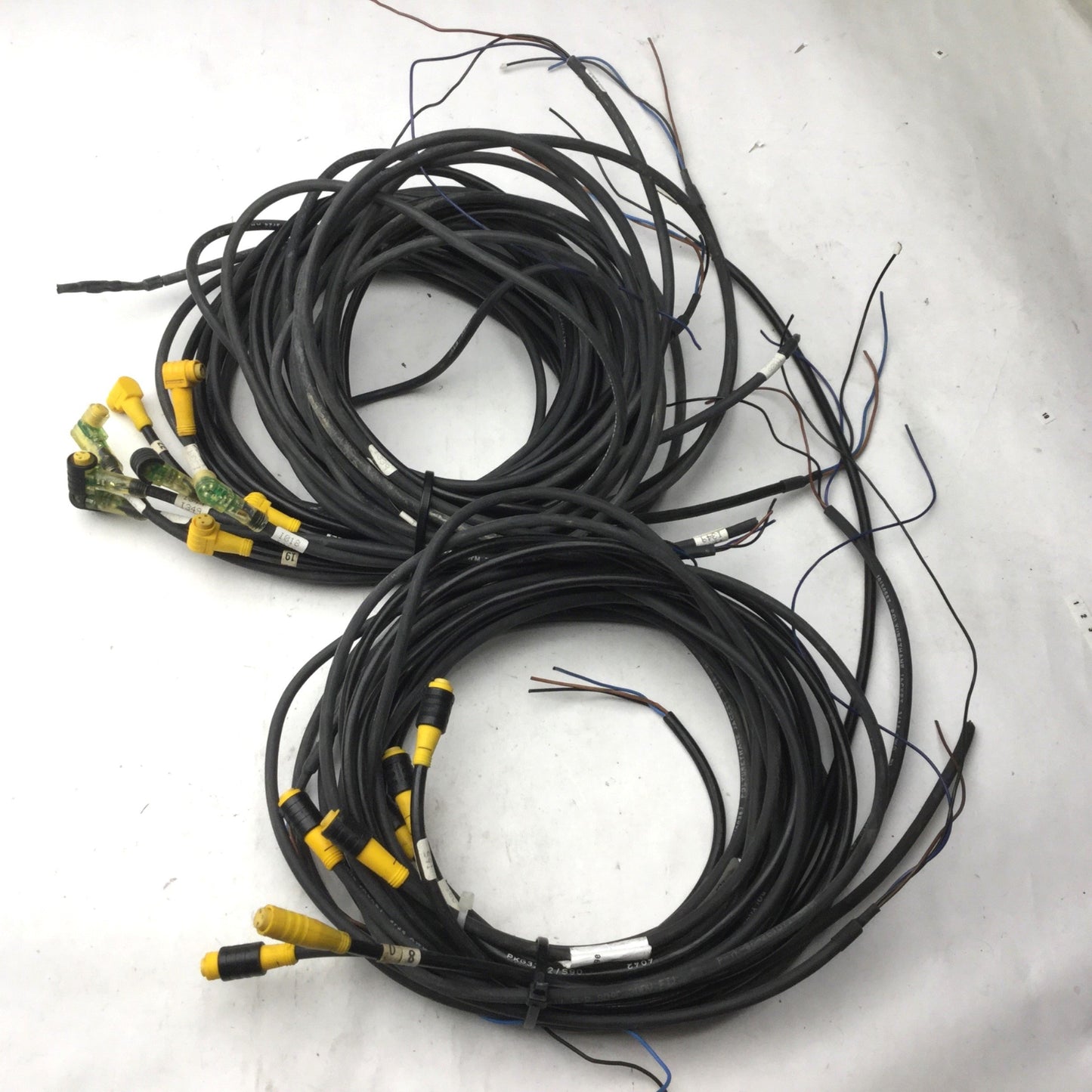 Used Lot of 15 Turck 7x Straight, 8x 90° Cordset, Picofast, M8 3-Pin *Varied Length