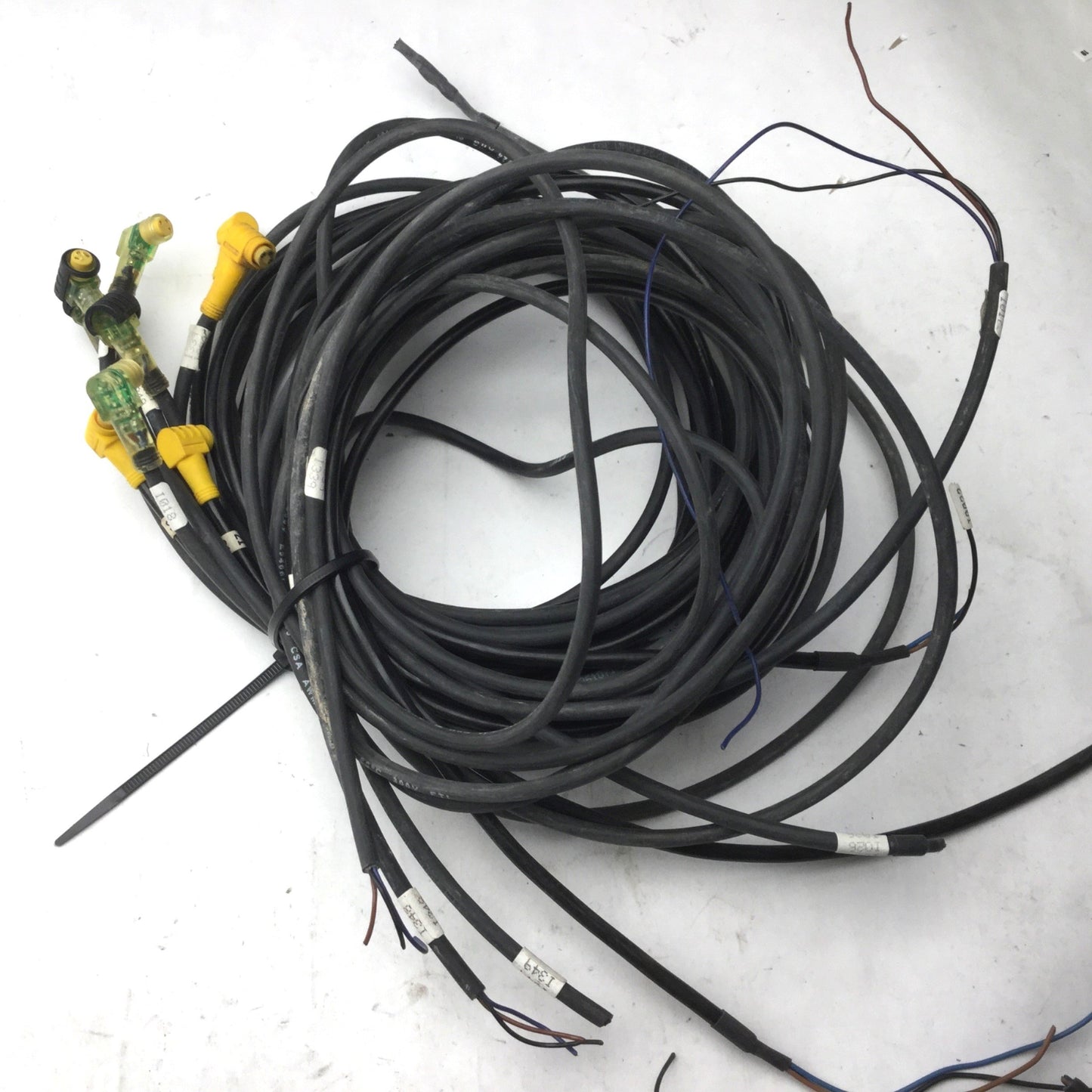 Used Lot of 15 Turck 7x Straight, 8x 90° Cordset, Picofast, M8 3-Pin *Varied Length