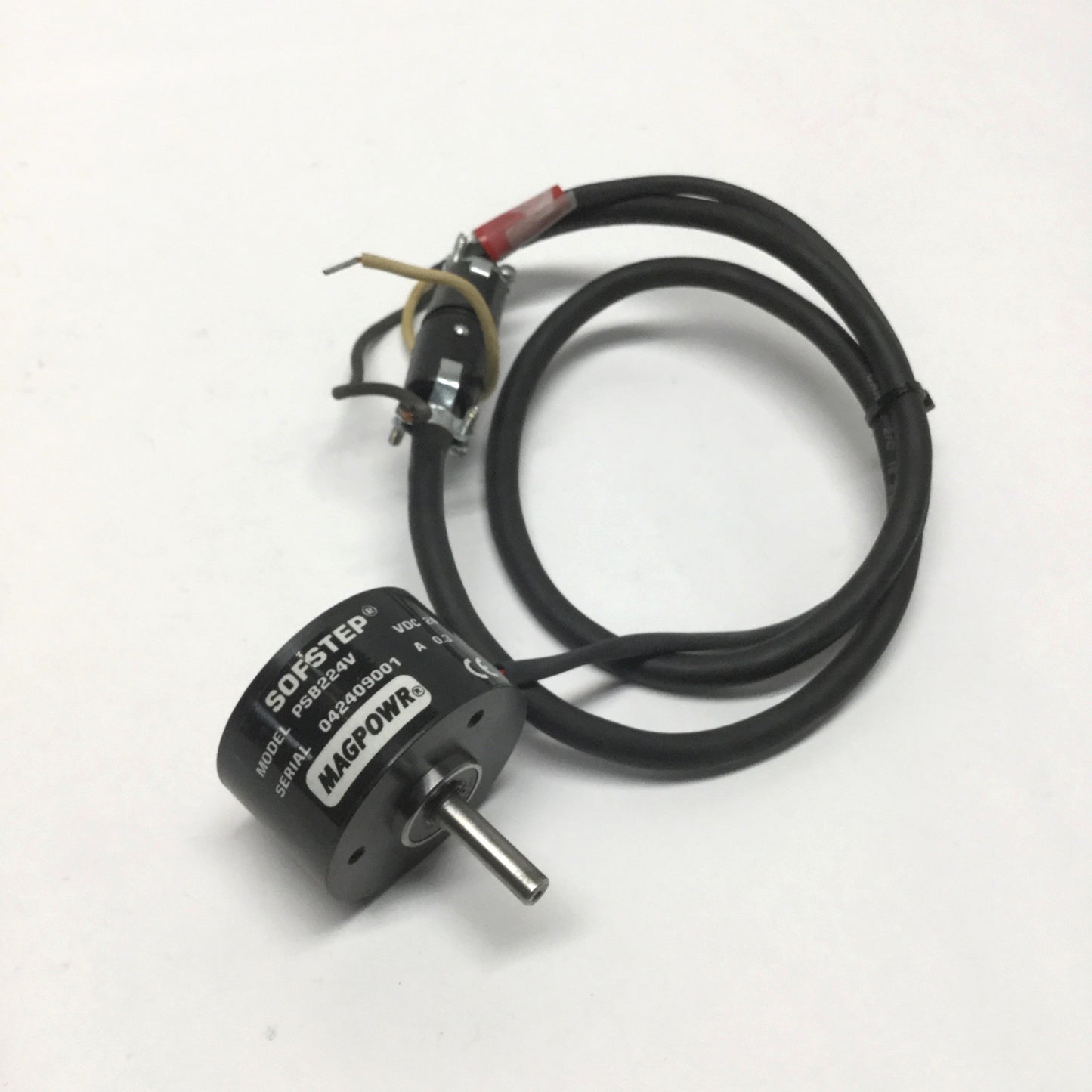 Used MagPowr PSB224V Sofstep Magnetic Particle Brake 24VDC, 2lb-in, Ø1/4" Shaft