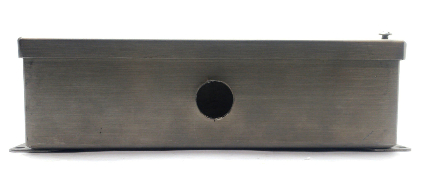 Used Hoffman E4PBGSS SS Pushbutton Enclosure 4x 22mm Buttons 11 1/4 x 3 1/2 x 3 1/16"