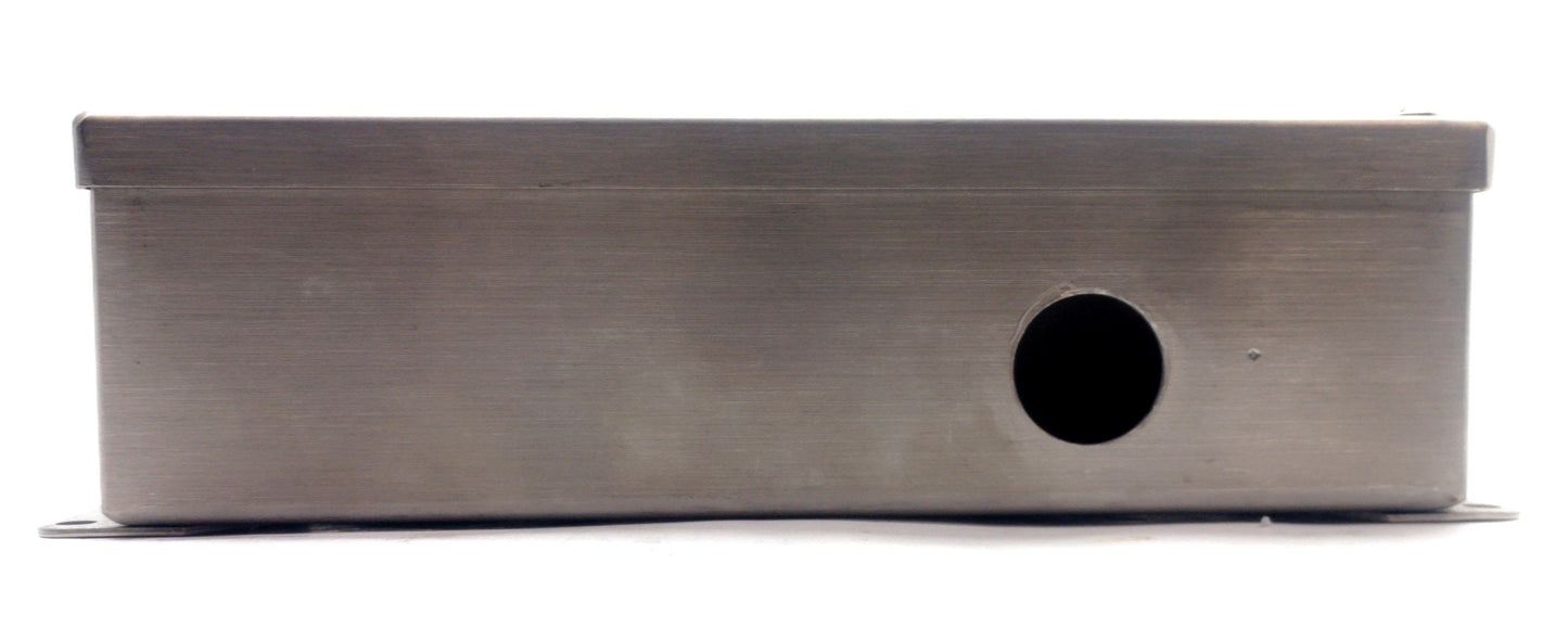 Used Hoffman E4PBGSS SS Pushbutton Enclosure 4x 22mm Buttons 11 1/4 x 3 1/2 x 3 1/16"