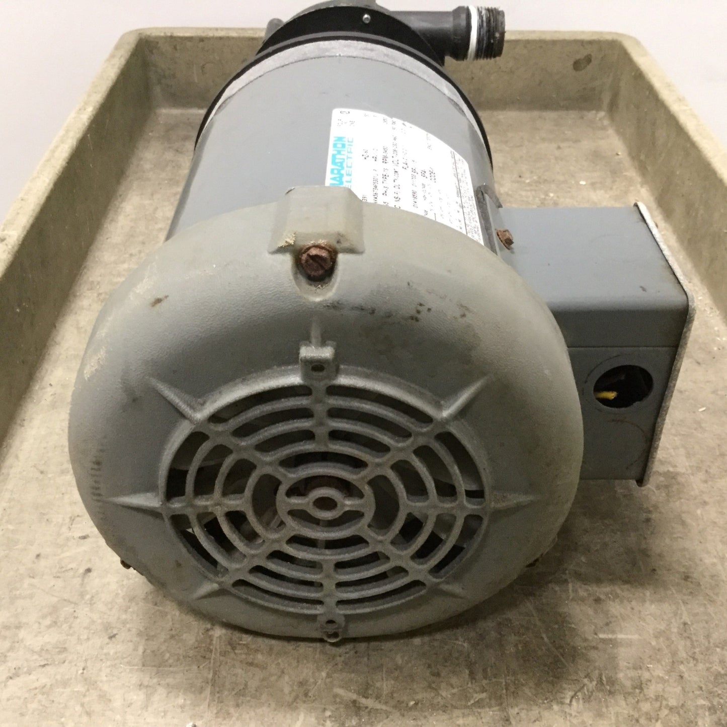 Used Iwaki WMD-100RTE Magnetic Drive Pump, 1" NPT, With Marathon AVA56T34F5301J Motor
