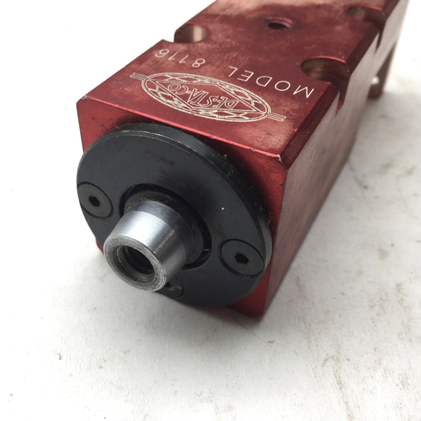 Used DE-STA-CO 8116 LH Pneumatic Swing Clamp .850 Travel, 90 Degree Rotation, No Arm