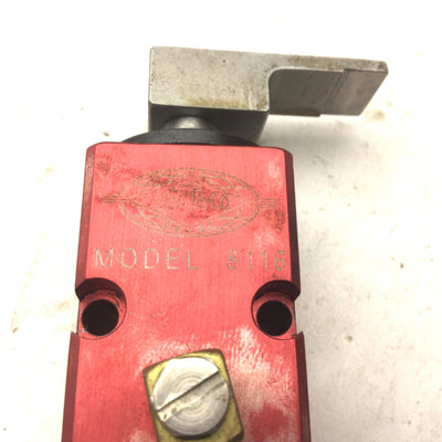 Used DE-STA-CO 8116 LH Pneumatic Swing Clamp .850 Travel, 90 Degree Rotation With Arm