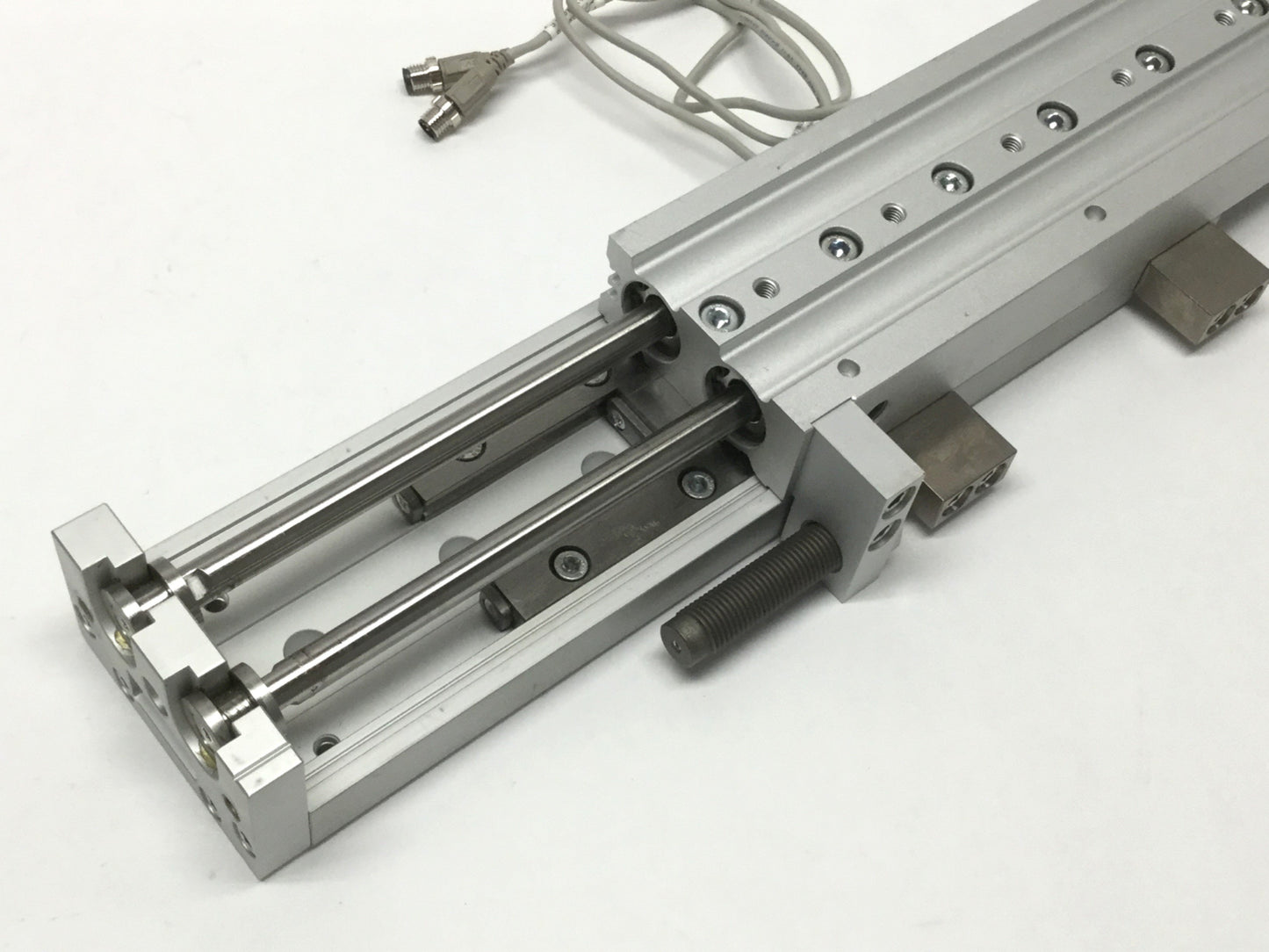 Used SMC MXS20TN-150B Air Slide Table Cylinder, 20mm Bore, 150mm Stroke w/Absorbers
