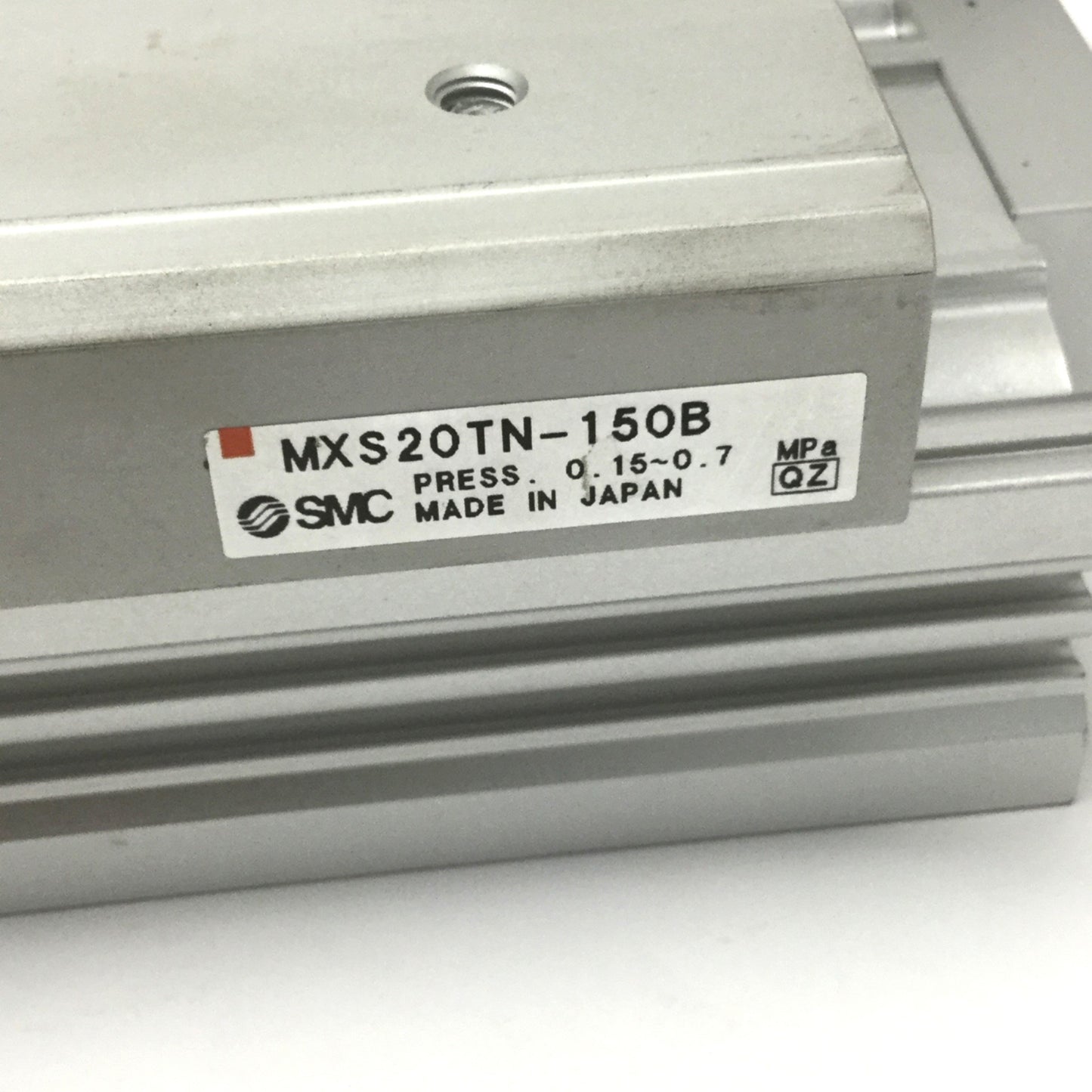 Used SMC MXS20TN-150B Air Slide Table Cylinder, 20mm Bore, 150mm Stroke w/Absorbers
