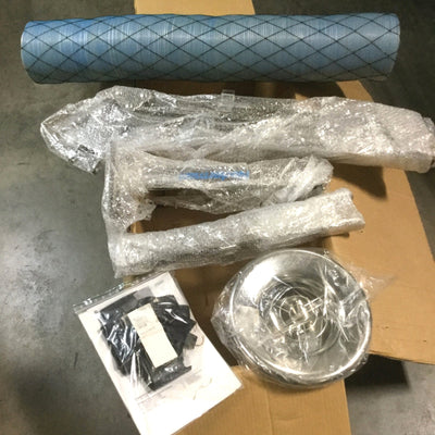 New – Open box Nederman NEX S Fume/Dust Extraction Arm Ø160mm Hose, Stainless w/Hood Damper, 3m