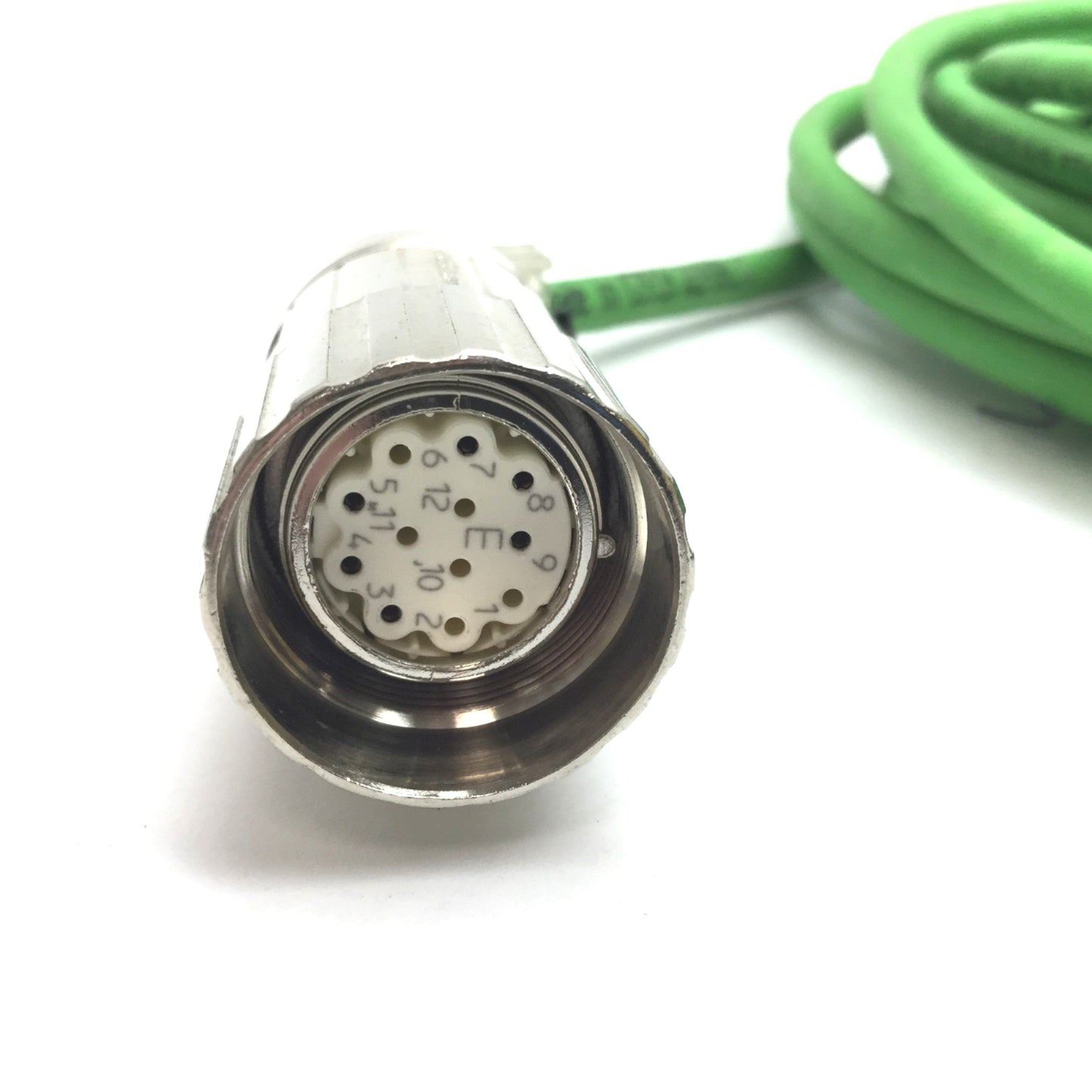 Used B&R Automation 8CR0010.12-1 Resolver Cable 10m, 9-Pin D-Sub to 12-Pin Round