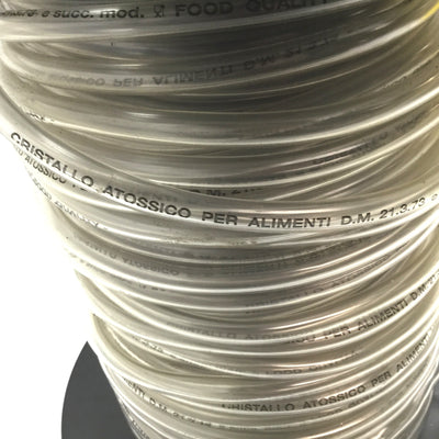 New – Open box Roll of 50m Cristallo Vitreo Transparent PVC Hose, 7mm ID, 10mm OD, Food Quality