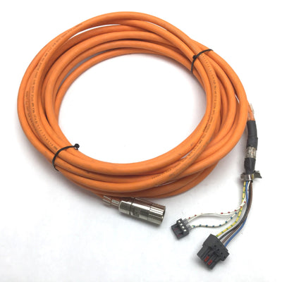 Used B&R Automation 8CM010.12-1 Servo Cable M23 8-Pin Female to Flying Leads 10m Long