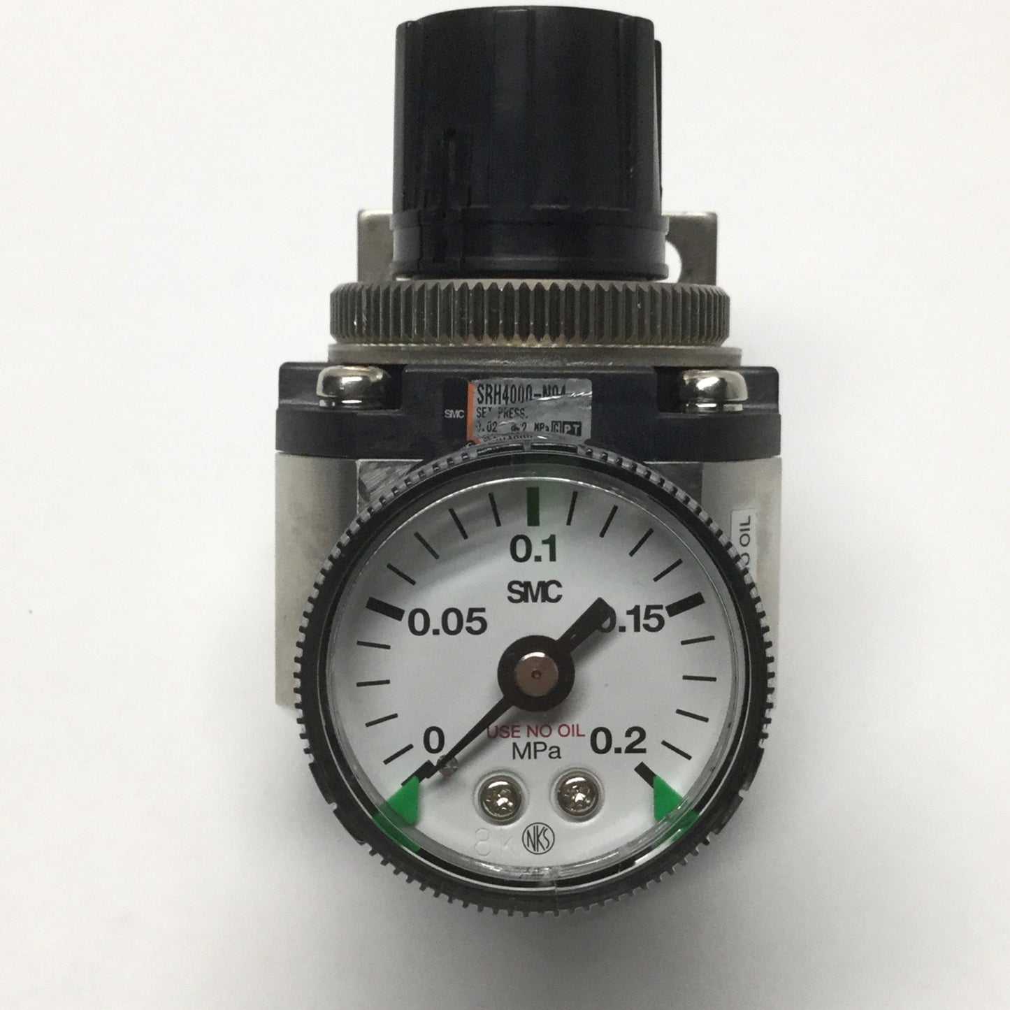 Used SMC SRH4000-N04 Clean Air Stainless Regulator, 0.01-0.2MPa, Class 100, 1/2" NPT