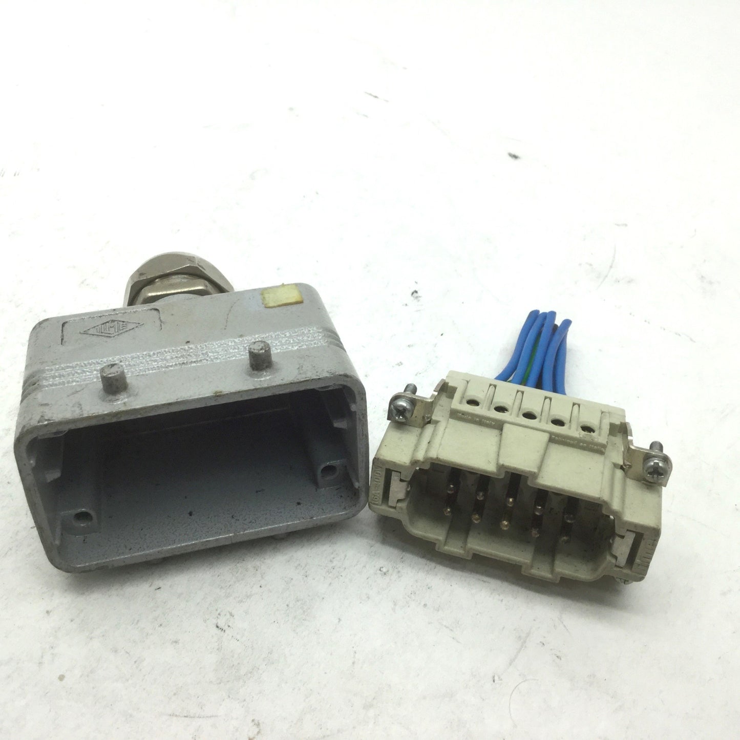 Used ILME CNM10 Male Power Connector 16A 400V W IP65 Metal Enclosure