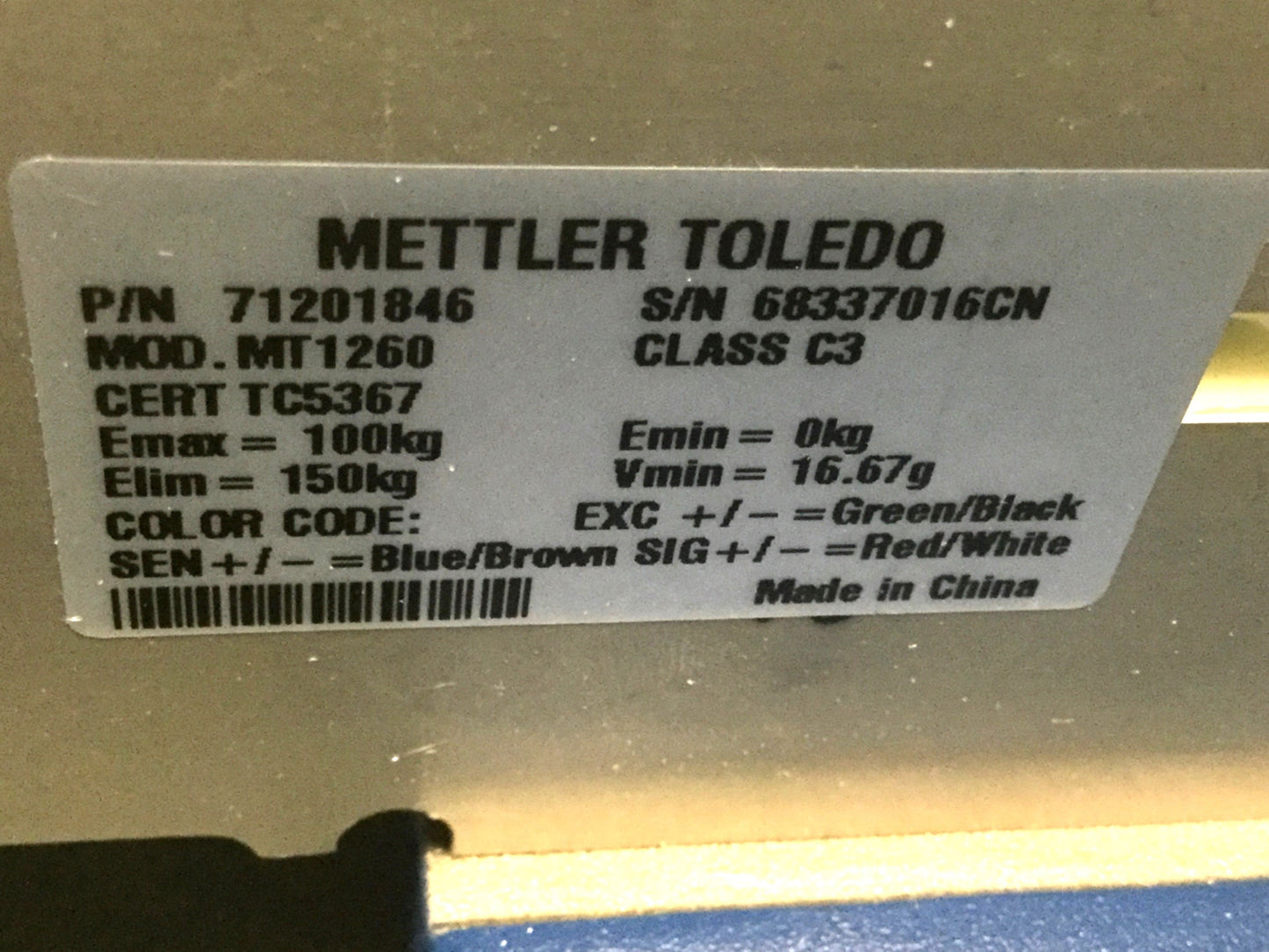 Used Mettler Toledo BBA221-3BC60C Bench Platform Scale, 60kg Capacity, 110/240VAC