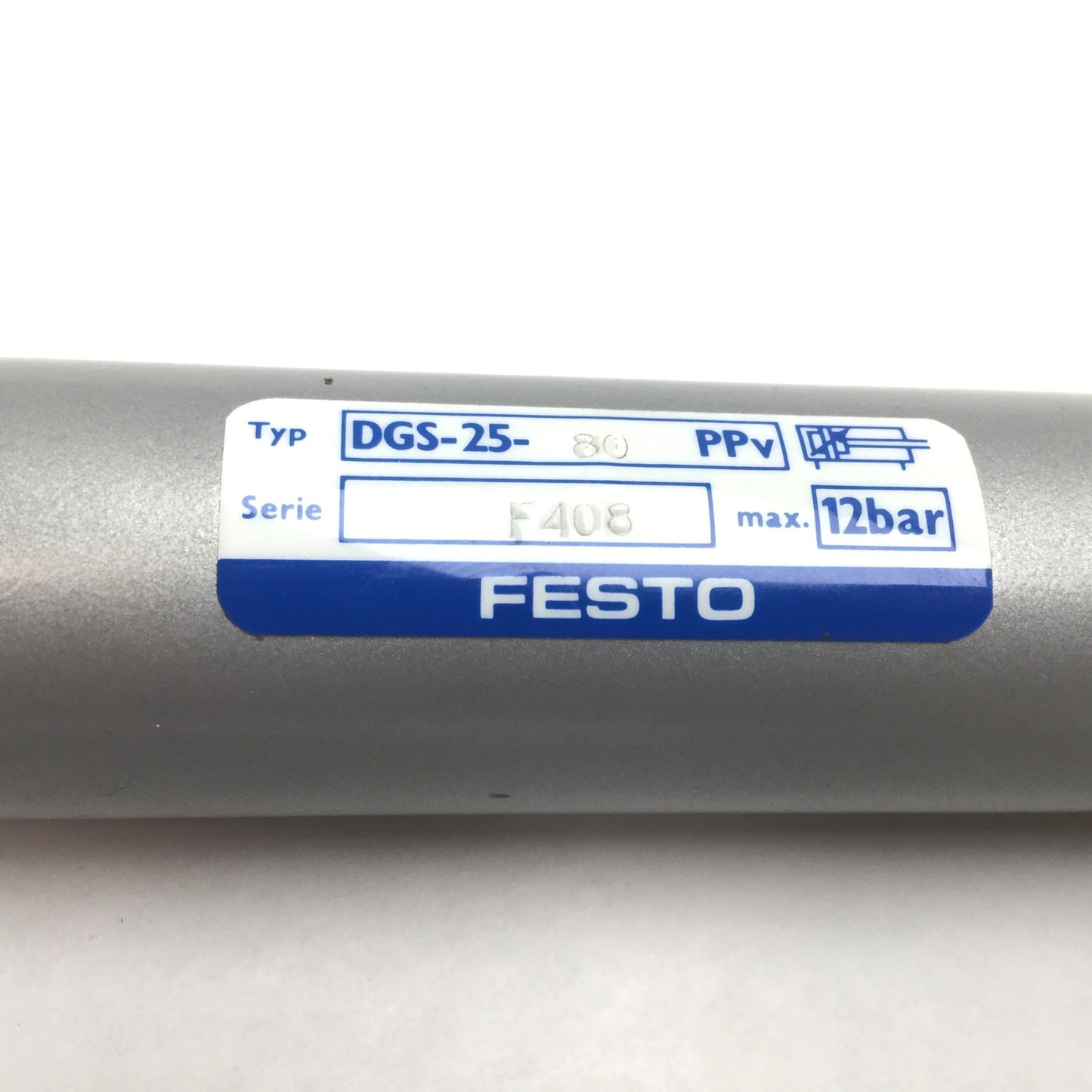 New – Open box Festo DGS-25-80 Pneumatic Cylinder, Double Acting, 25mm Bore, 80mm Stroke, G1/8