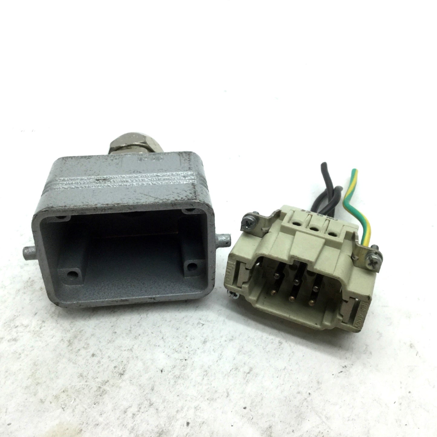 Used ILME CNM 6 Male Power Connector 16A 400V W IP65 Metal Enclosure