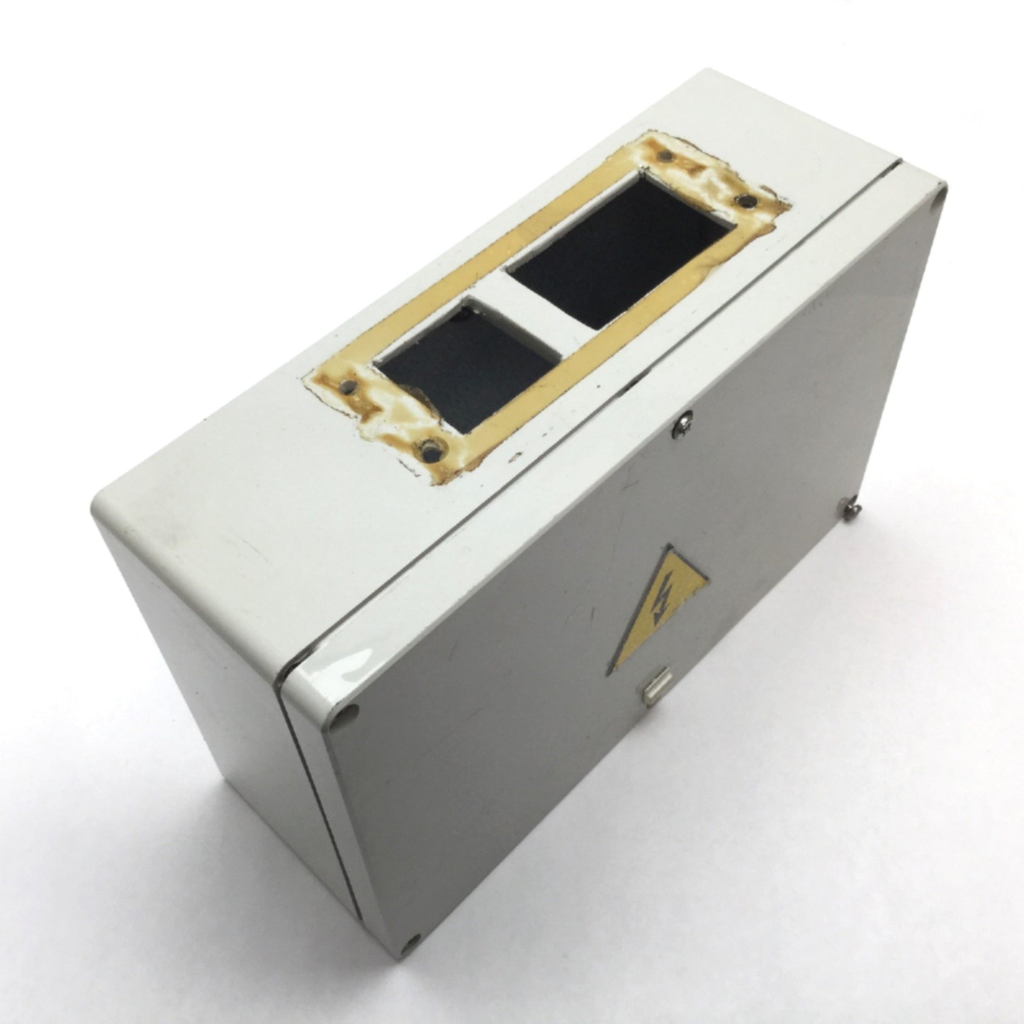 Used Electrical Enclosure, 9.875" x 6.375" x 3.625", Holes Added, Missing Cover Screw