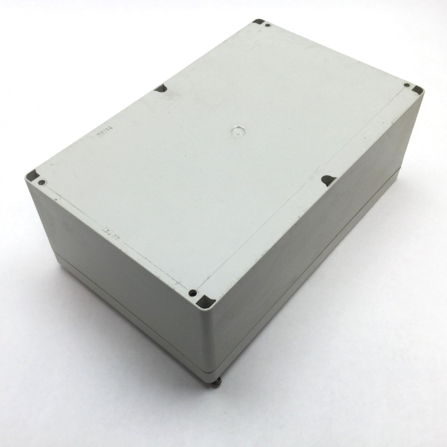 Used Electrical Enclosure, 9.875" x 6.375" x 3.625", Holes Added, Missing Cover Screw