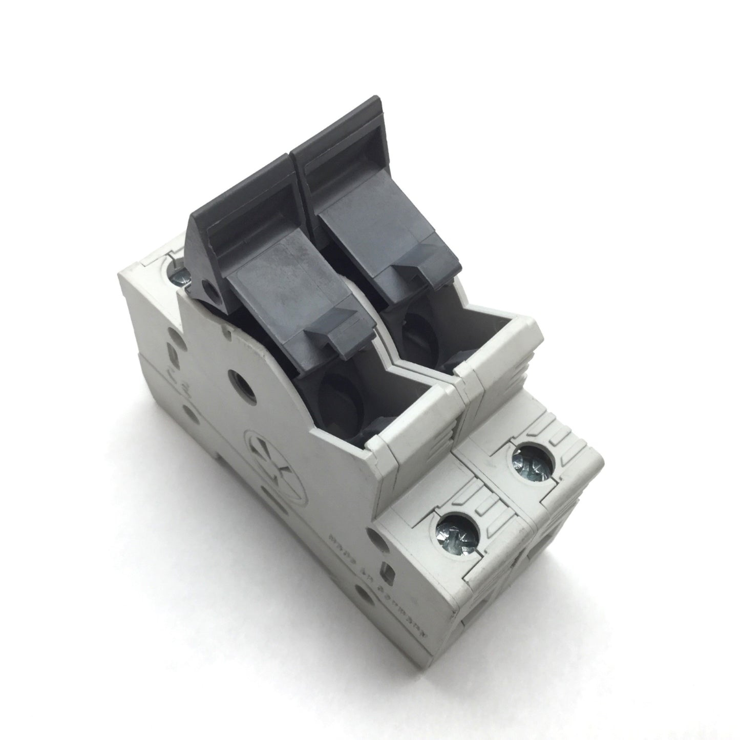 Used ItalWeber BCH2x38 Fuse Holder, 2-Pole, 10x38, Rating: 32A 690VAC, DIN Rail