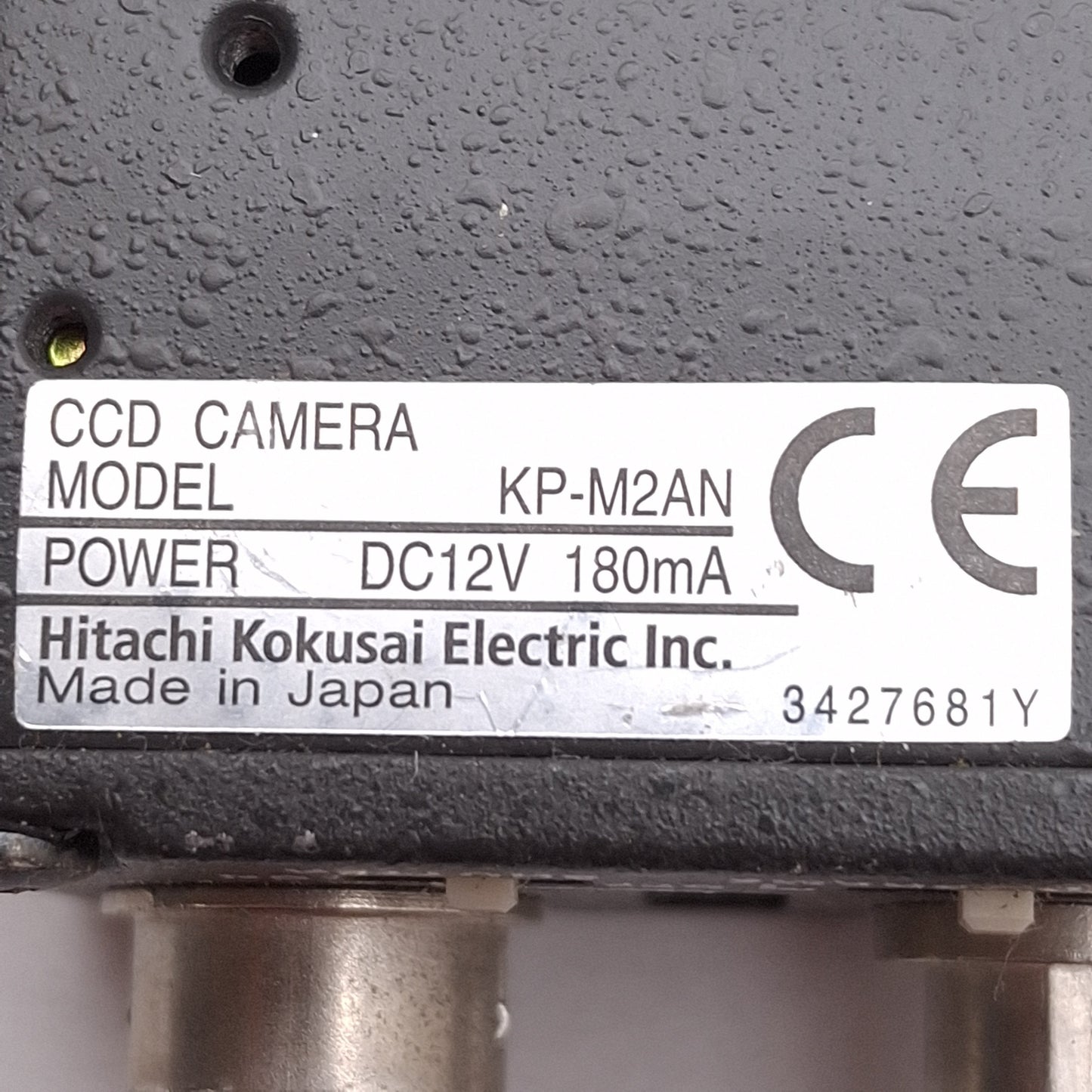 Used Hitachi KP-M2AN Machine Vision Camera, 1/2"CCD, 795 x 596px, BNC, C-Mount, 12VDC