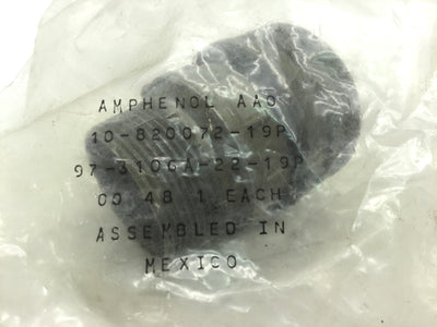 New – Open box Amphenol 97-3106A-22-19P Plug Male 14 Pins, Copper Contacts, Olive 97 Series