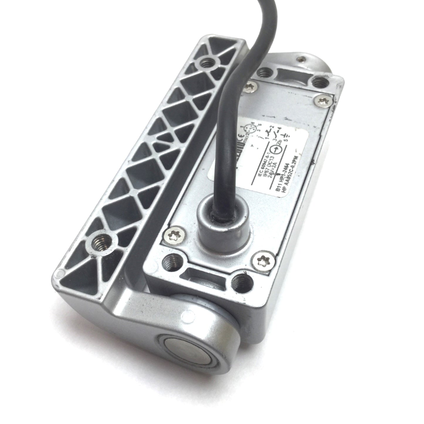 Used Pizzato HP AA052C-0.2PM Safety Hinge Switch, Contact: 1x N/O 1x N/C, 5-Pin M12