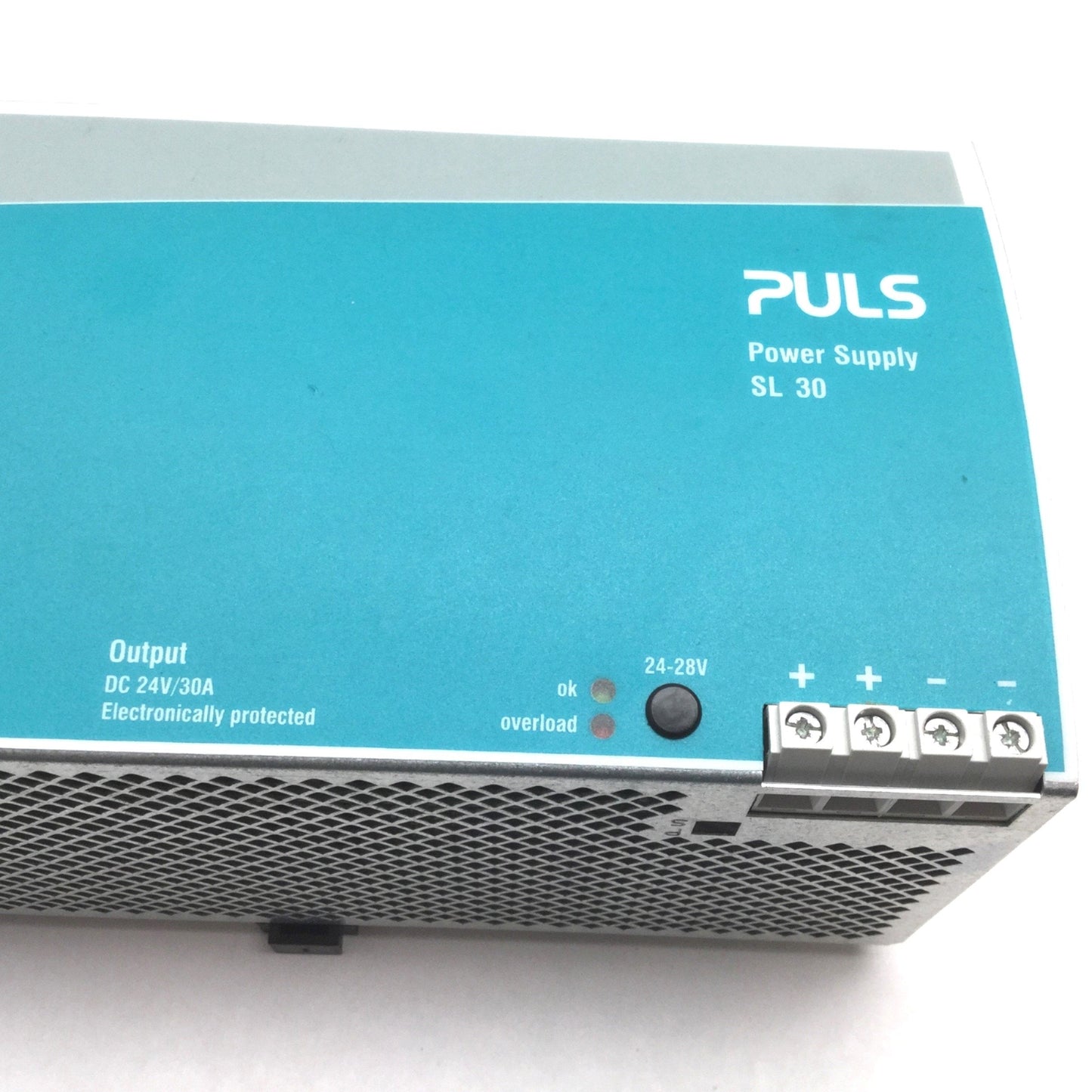 Used PULS SL30.100 Power Supply, Input: 208-240VAC 50-60Hz 10A, Output: 24VDC 30A