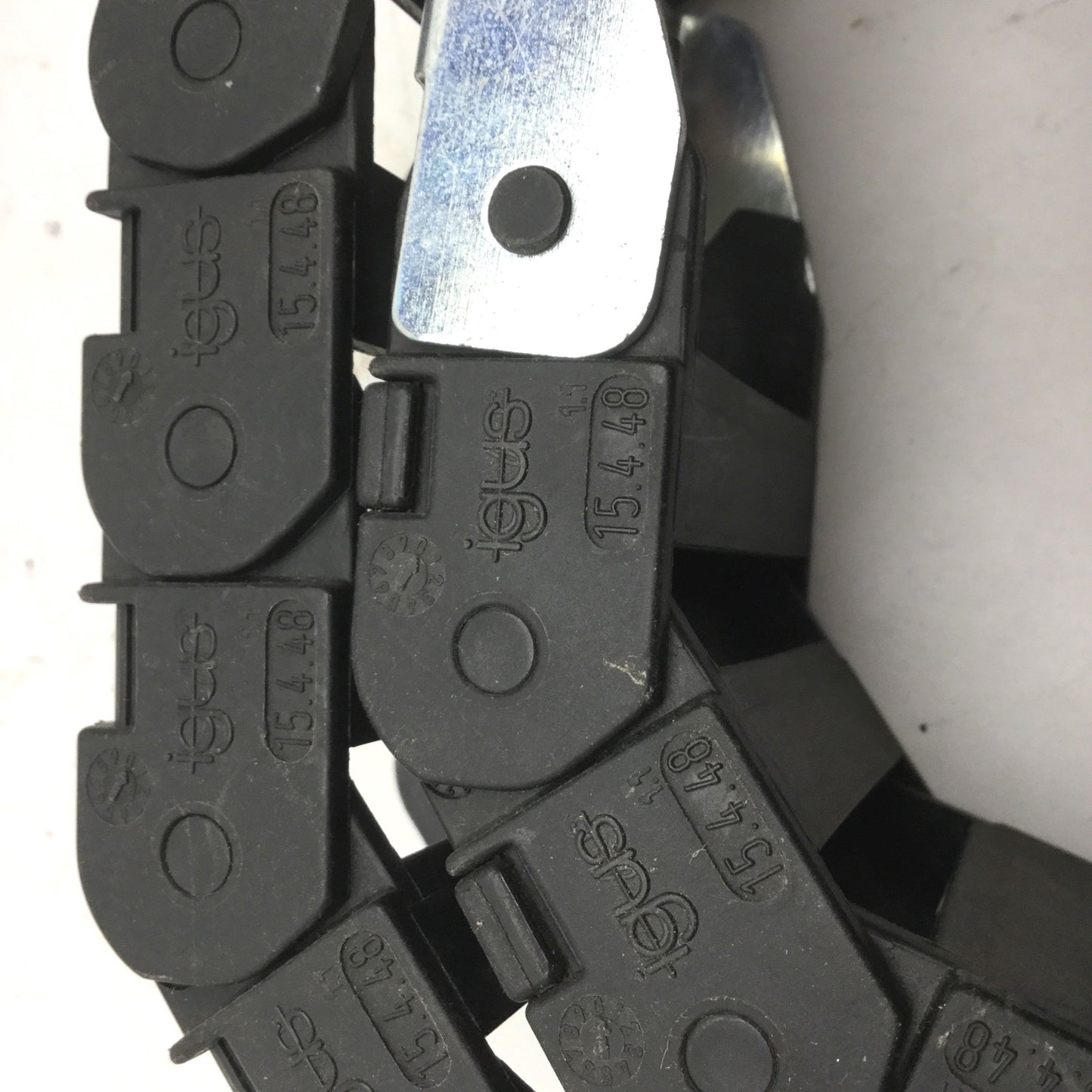 Used Lot of 3 Igus 15.4.48 Energy Chain, Dimensions: 22"(L) 18 Links, *Missing Backs*