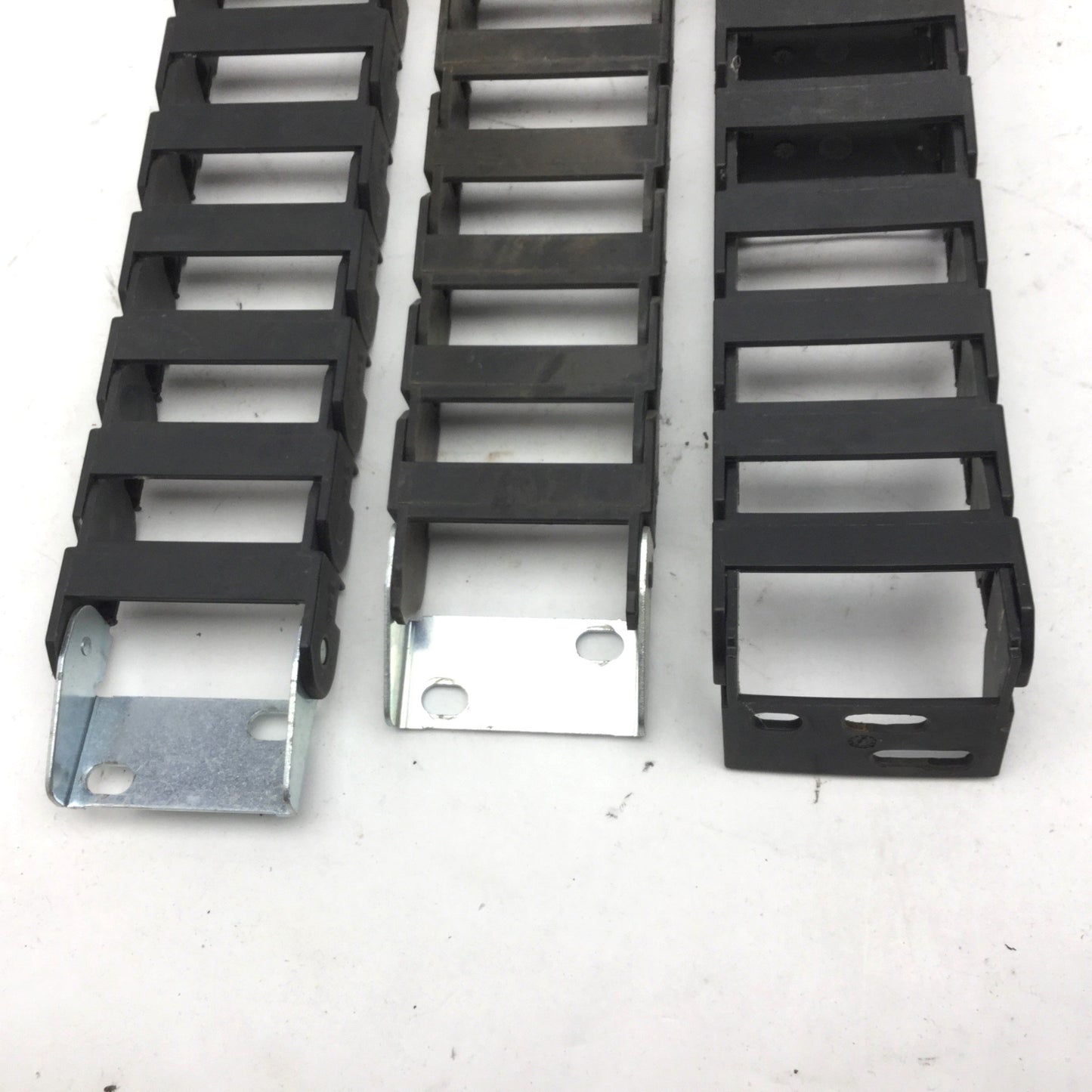 Used Lot of 3 Igus 15.4.48 Energy Chain, Dimensions: 22"(L) 18 Links, *Missing Backs*