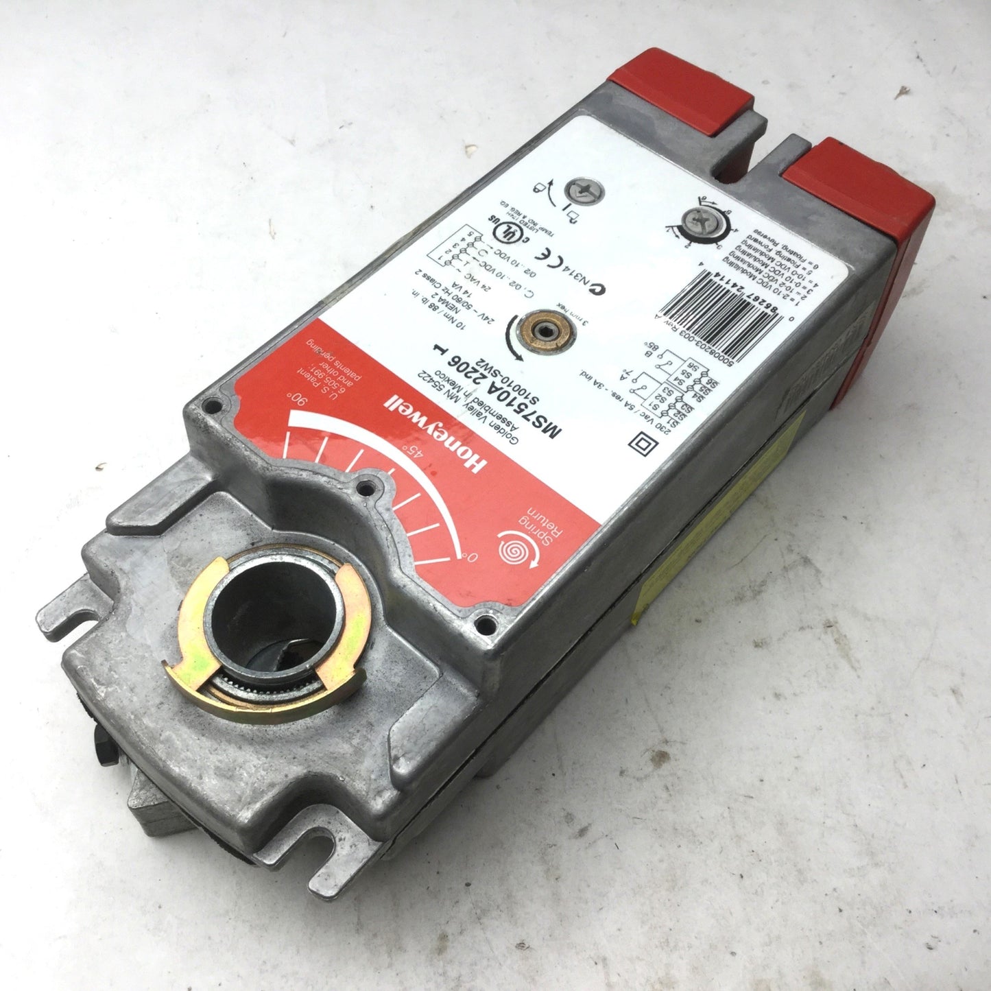 Used Honeywell MS7510A 2206 Two Position Damper Actuator, 24VAC, 88 lb-in