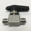 Used Ham-Let H800SSSL1/4 Stainless Steel Ball Valve, 1/4" Let-Lok Tube, 3000psi