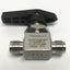 Used Ham-Let H800SSSL1/4 Stainless Steel Ball Valve, 1/4" Let-Lok Tube, 3000psi