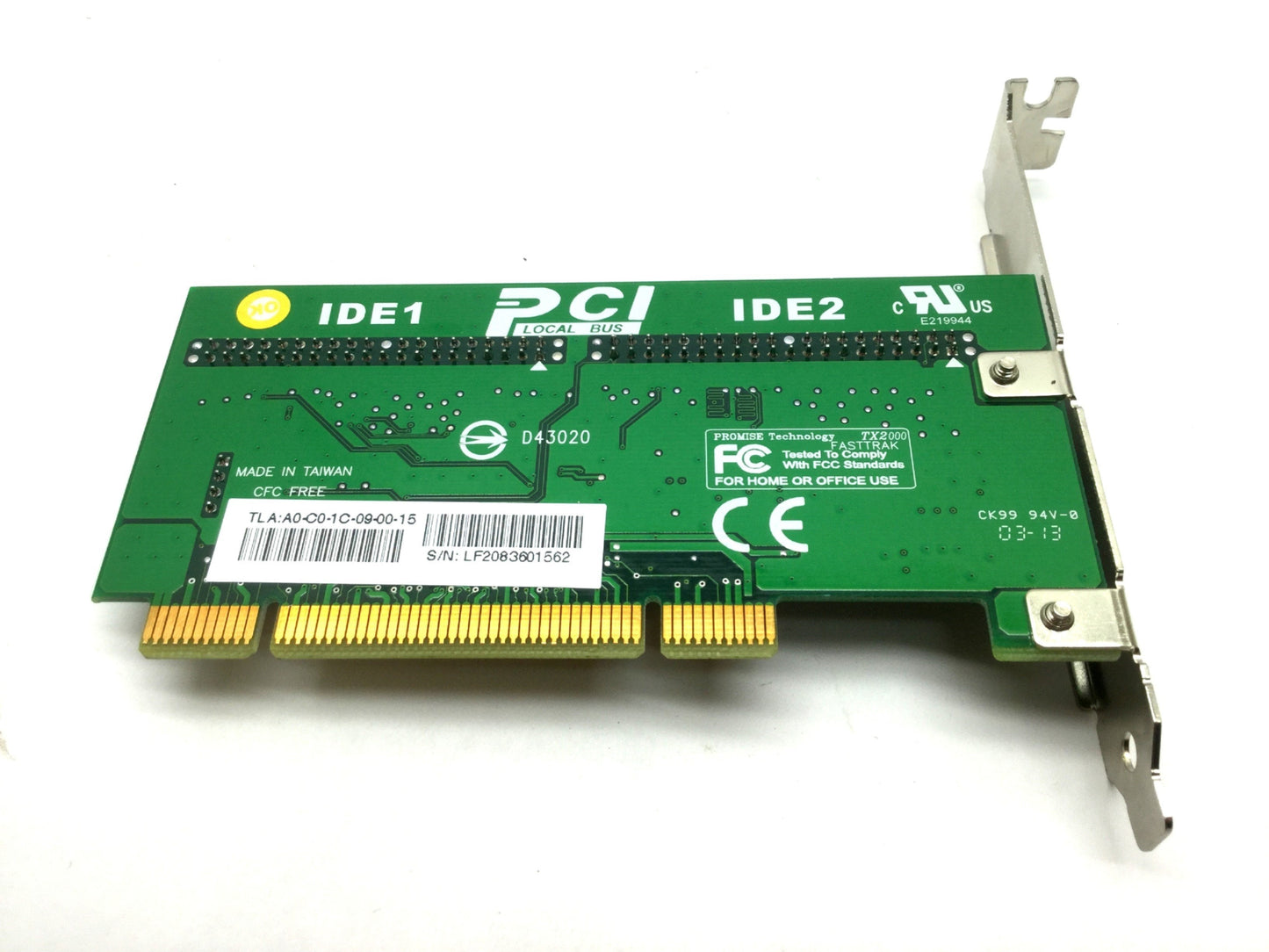 Used FastTrak TX2000 PCI IDE Controller Card 2 x ATA 133 PCI 266MB/S WindowsXP/Linux