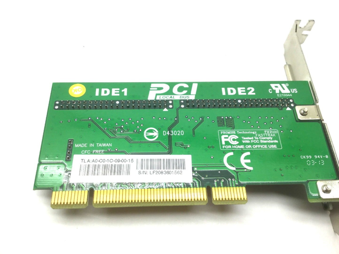 Used FastTrak TX2000 PCI IDE Controller Card 2 x ATA 133 PCI 266MB/S WindowsXP/Linux