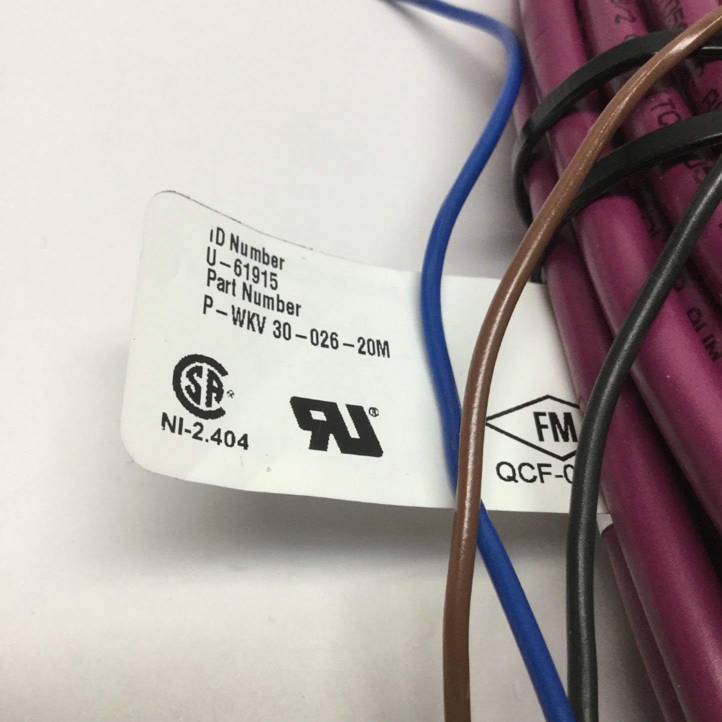 Used Turck P-WKV 30-026-20M U-61915 Minifast Cordset Cable Female 3-Pin to Leads, 20m