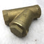 Used Melco PN20 1-1/4" Y Strainer, 20 Mesh, Bronze, 5" Long, One Direction, 1-1/4"NPT