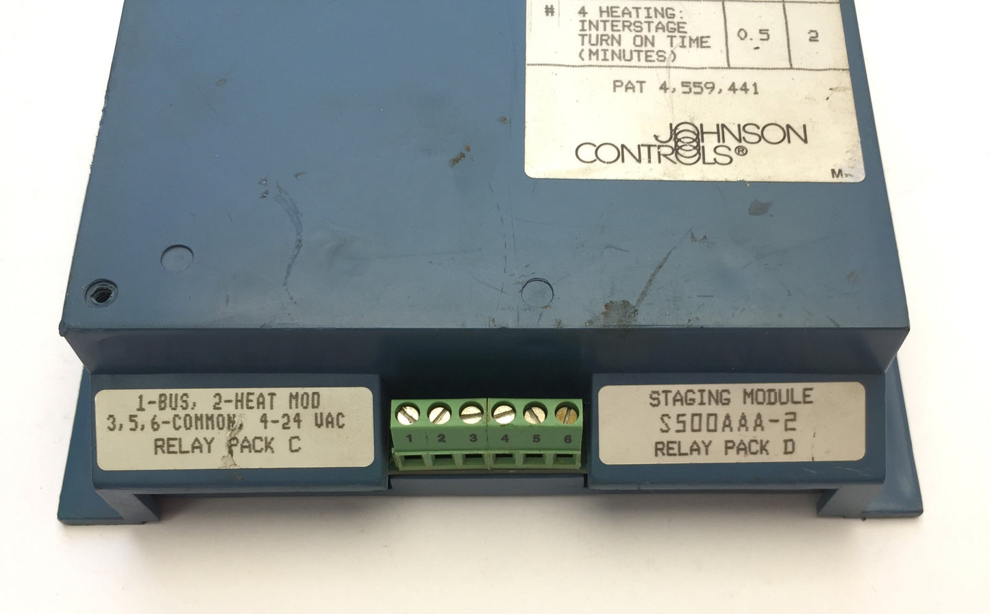 Used Johnson Controls 27-4007-17 S500AAA-2 Rev F Staging Module, M8906, 24VAC
