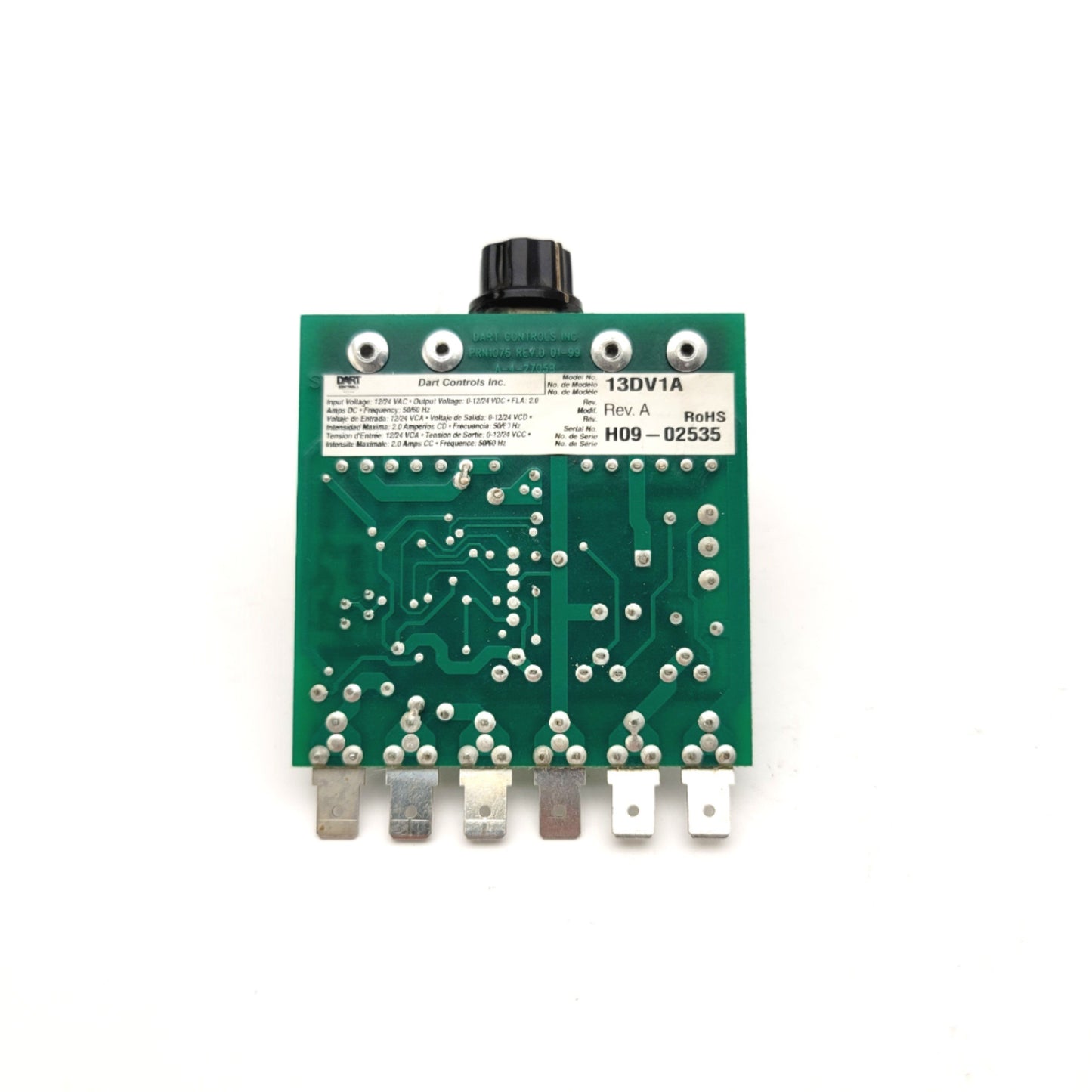 Used Dart Controls 13DV1A DC Speed Controller In: 12/24VAC Out: 0-12/24VDC 2A, 1/20HP