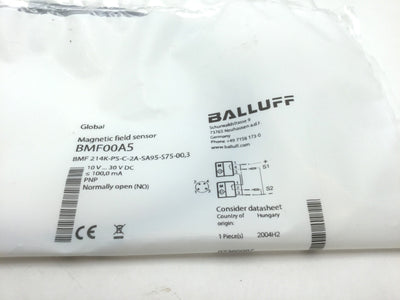 New Balluff BMF00A5 214K-PS-C-2A-SA95-S75-00 Magnetic Field Sensor 10-30 VDC M8 4Pin