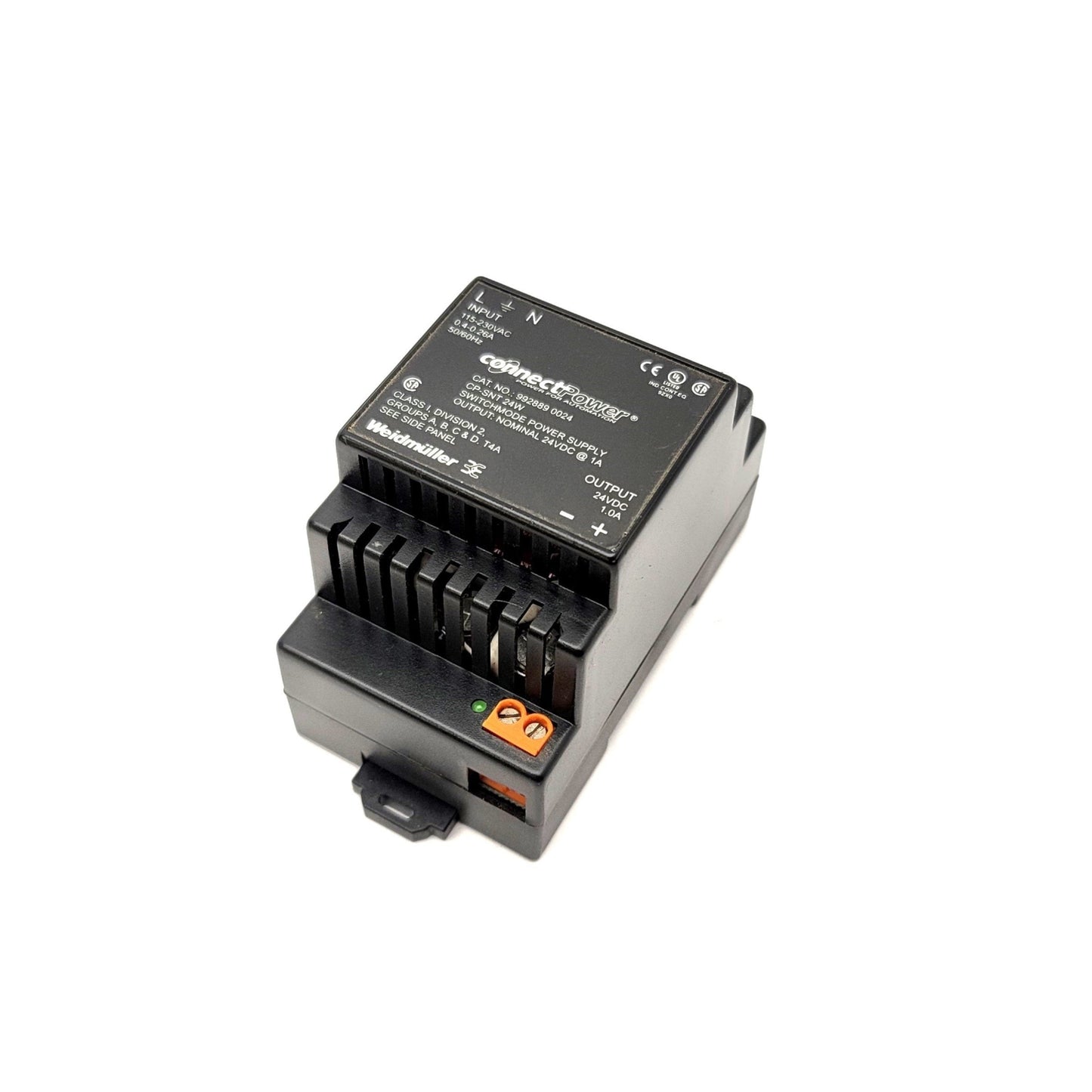 Used Weidmüller Connect Power 992889 0024 Power Supply In: 115-230VAC Out: 24VDC 1A