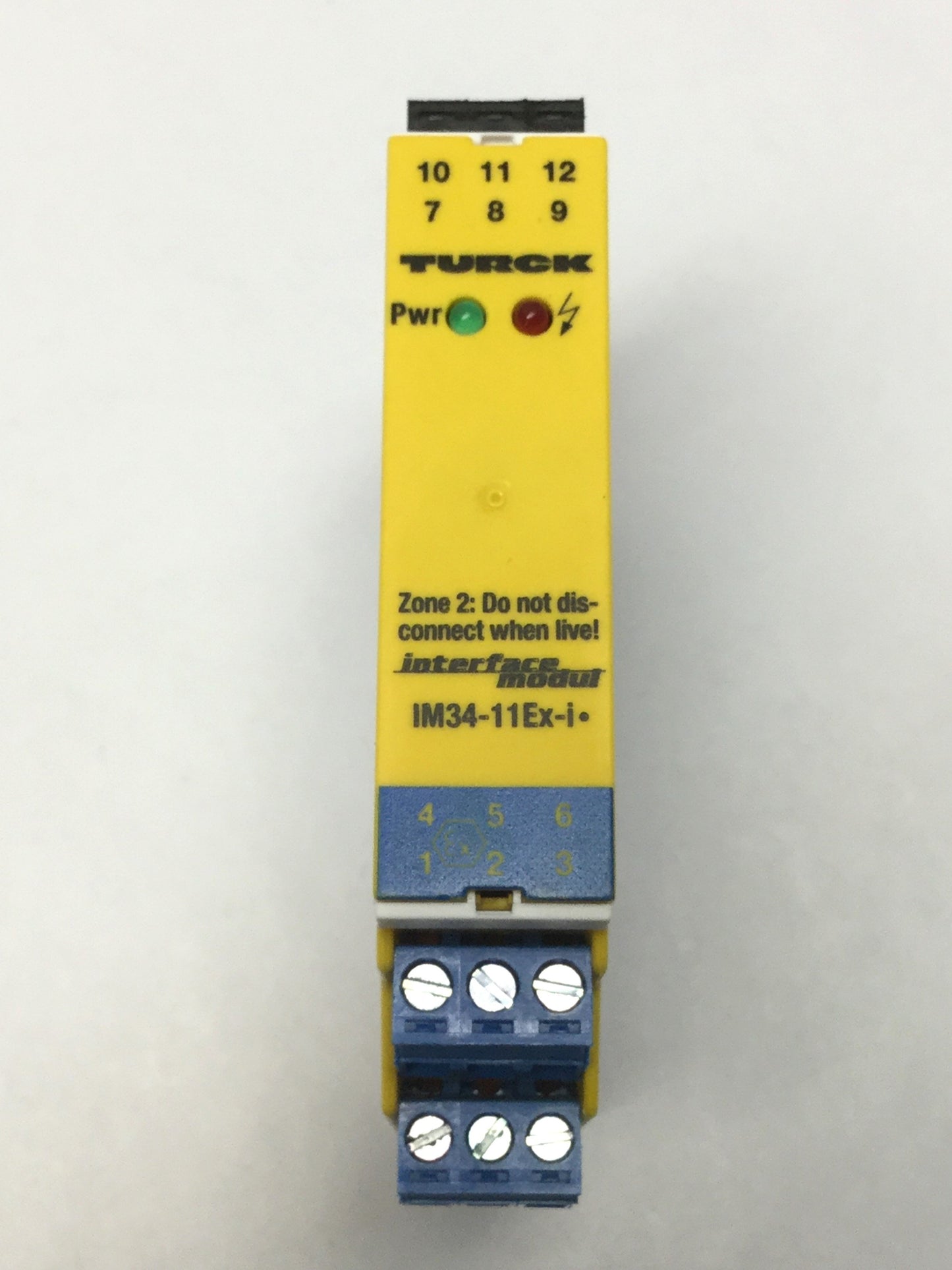 Used Turck IM34-11Ex-i Temperature Measuring Amplifier, Single-Channel, RTD, T/C, mV