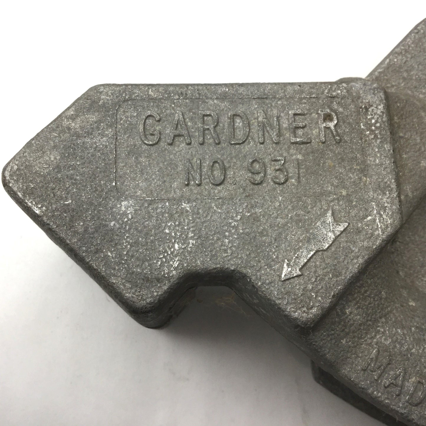Used Gardner 931 Aluminum Bender Head, 1/2" Rigid, 3/4" Thinwall, With Bubble Level
