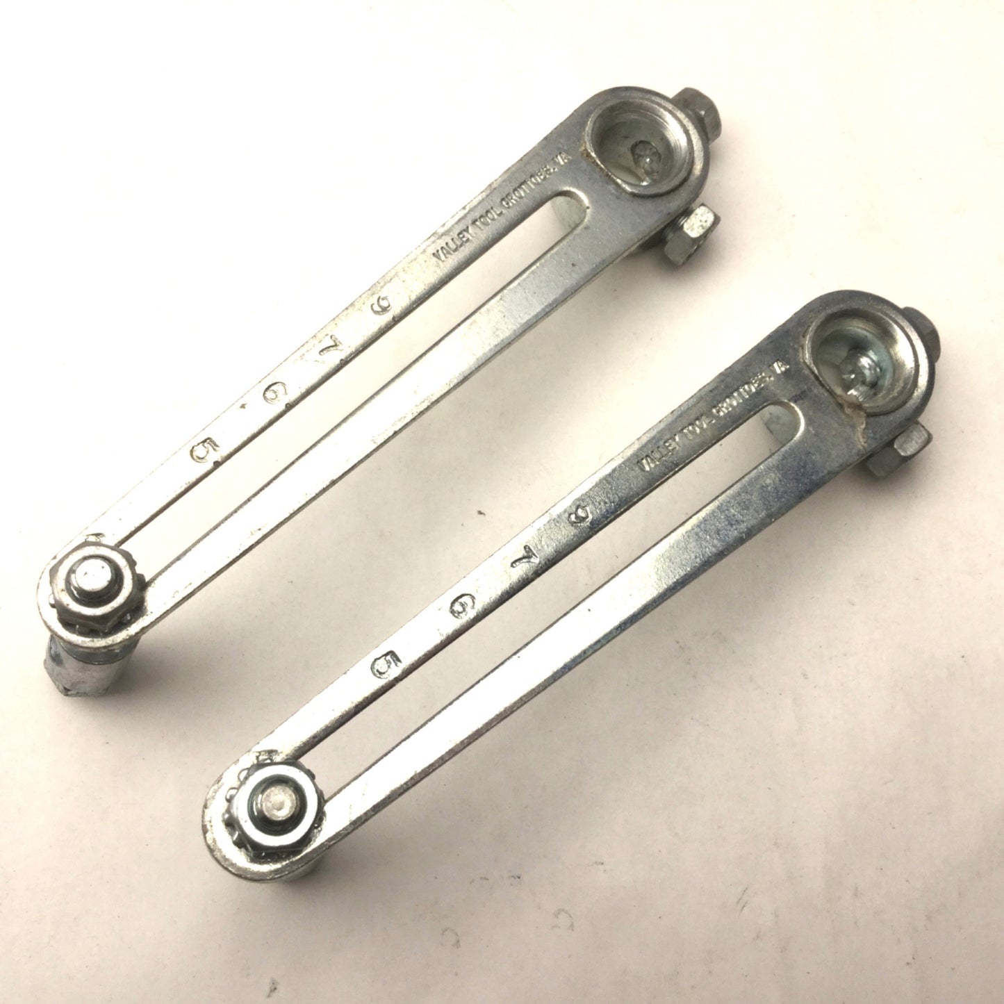 Used Lot of 2 Valley Tool 1405-L Long Crank Arm for 1/2" Shaft w/Ball Joint 5/16" Dia